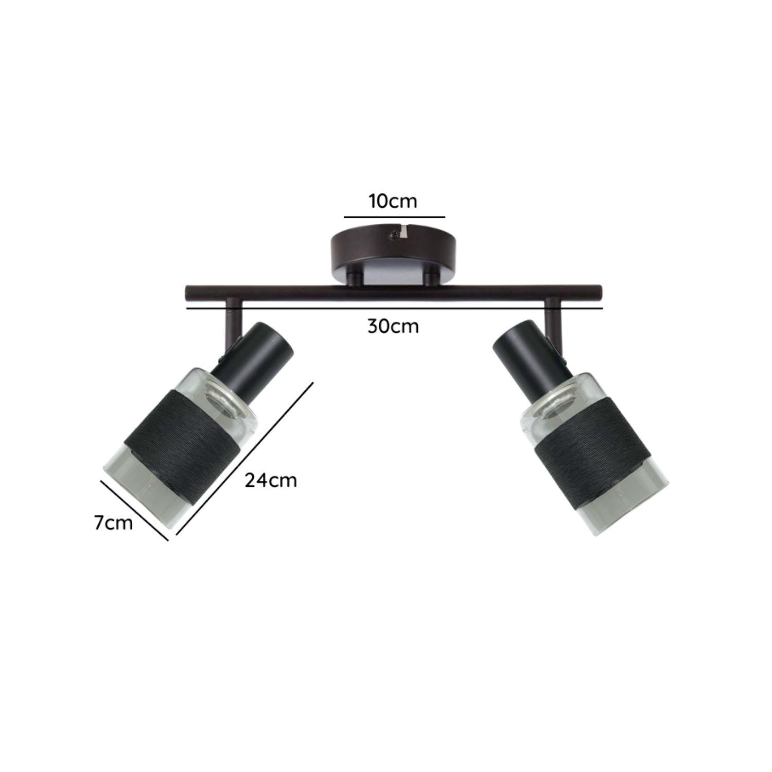PACK 2 APLIQUE DOBLE PORTA E14 LED ZAURAK KONNERGIE DEUS-4