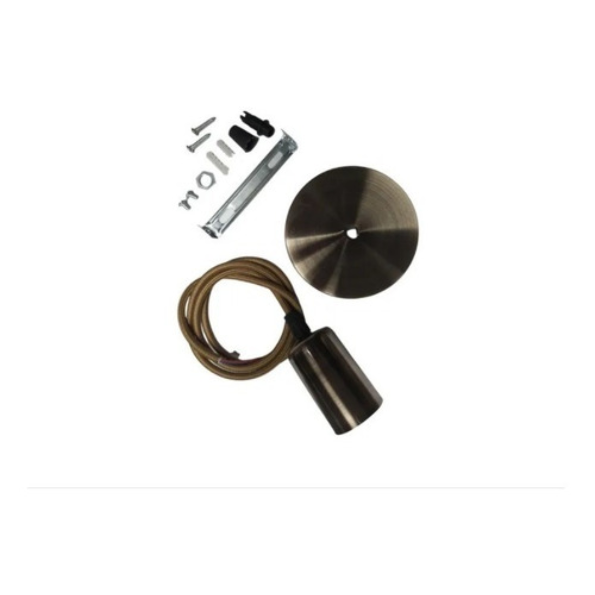 Soquete Vintage E27 Bronce-grafito Modelo Lampara Retro Deco-0