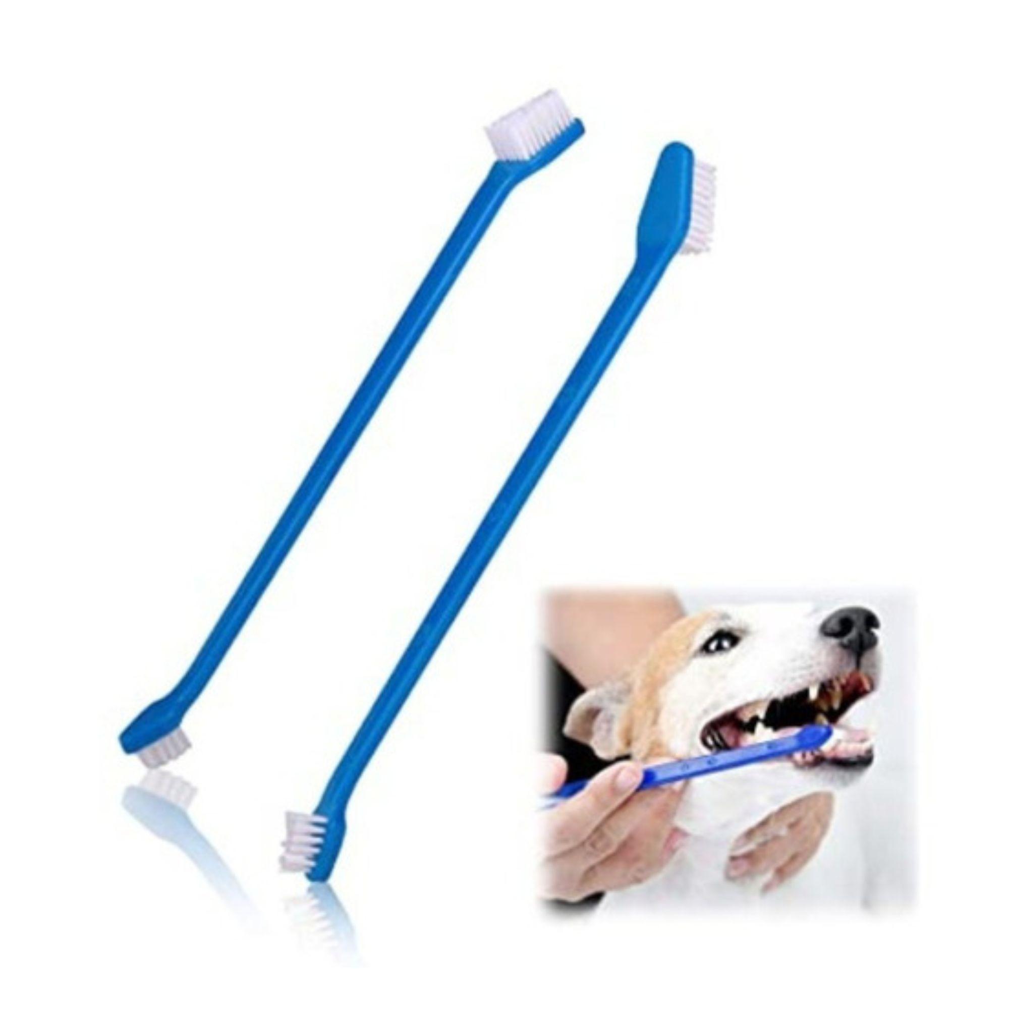Cepillo De Dientes Doble Higiene Para Mascotas Perros Gatos-0