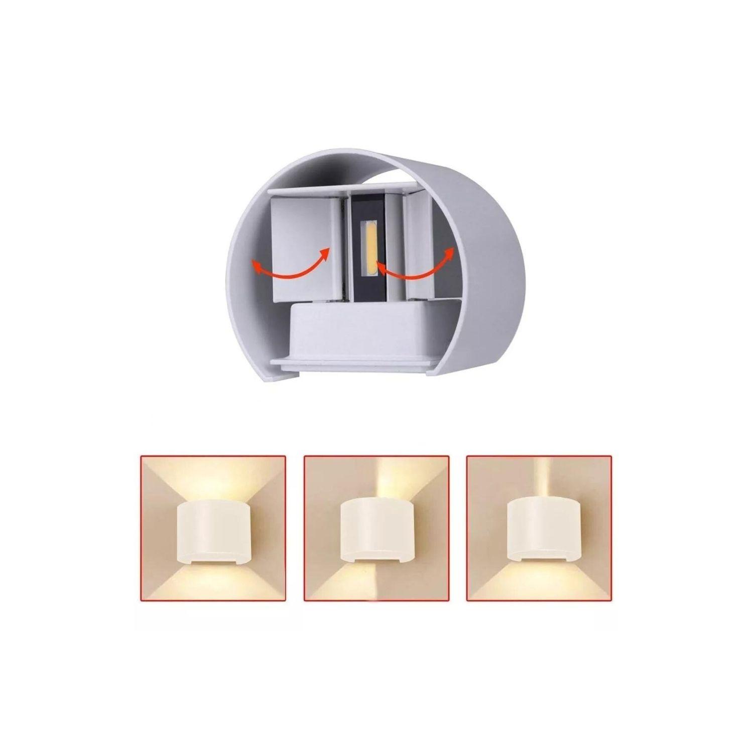Aplique Led Redondo Doble Dirigible 6w-1