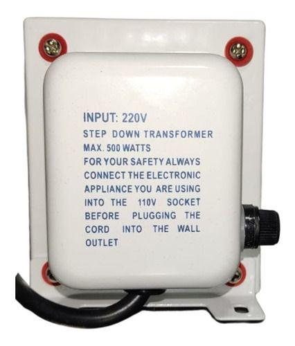 Auto Transformador Corriente 220v A 110v 500 Watts + Tierra-1