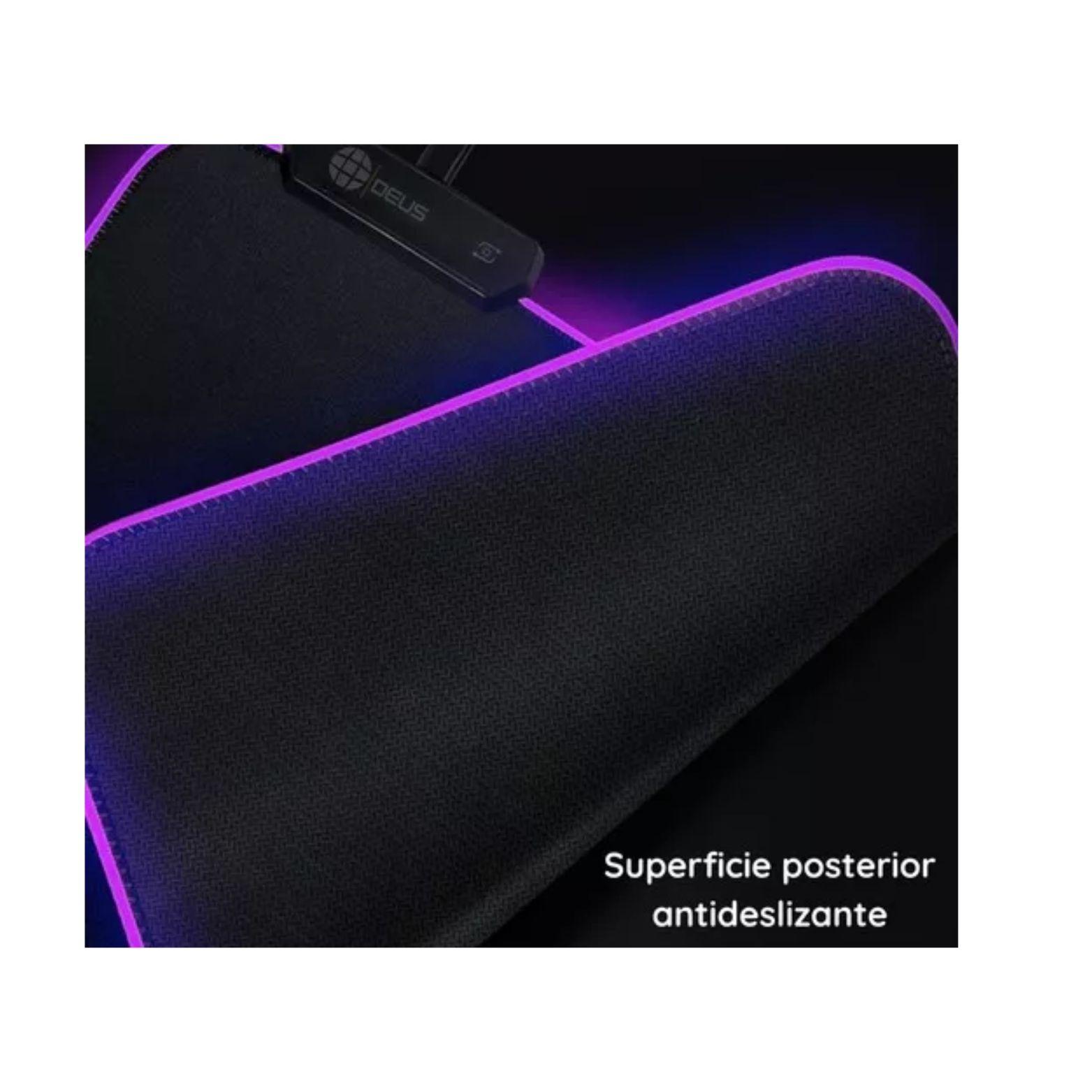 Mouse Pad Alfombrilla Antideslizante  /  Luz Led Rgb Gamer-5