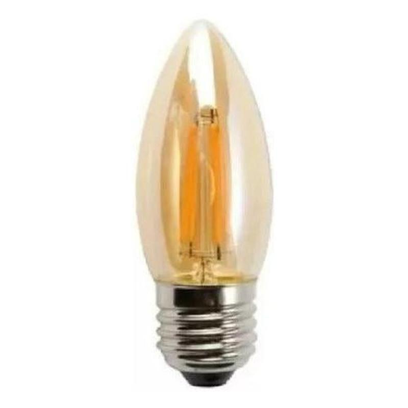 Ampolleta LED Vela Vintage 4W E27 Rosca Normal 2700K Ámbar Luz Cálida Blanco cálido-0