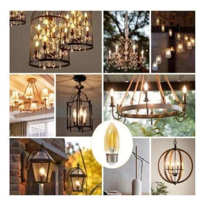 Ampolleta LED Vela Vintage 4W E27 Rosca Normal 2700K Ámbar Luz Cálida Blanco cálido-1