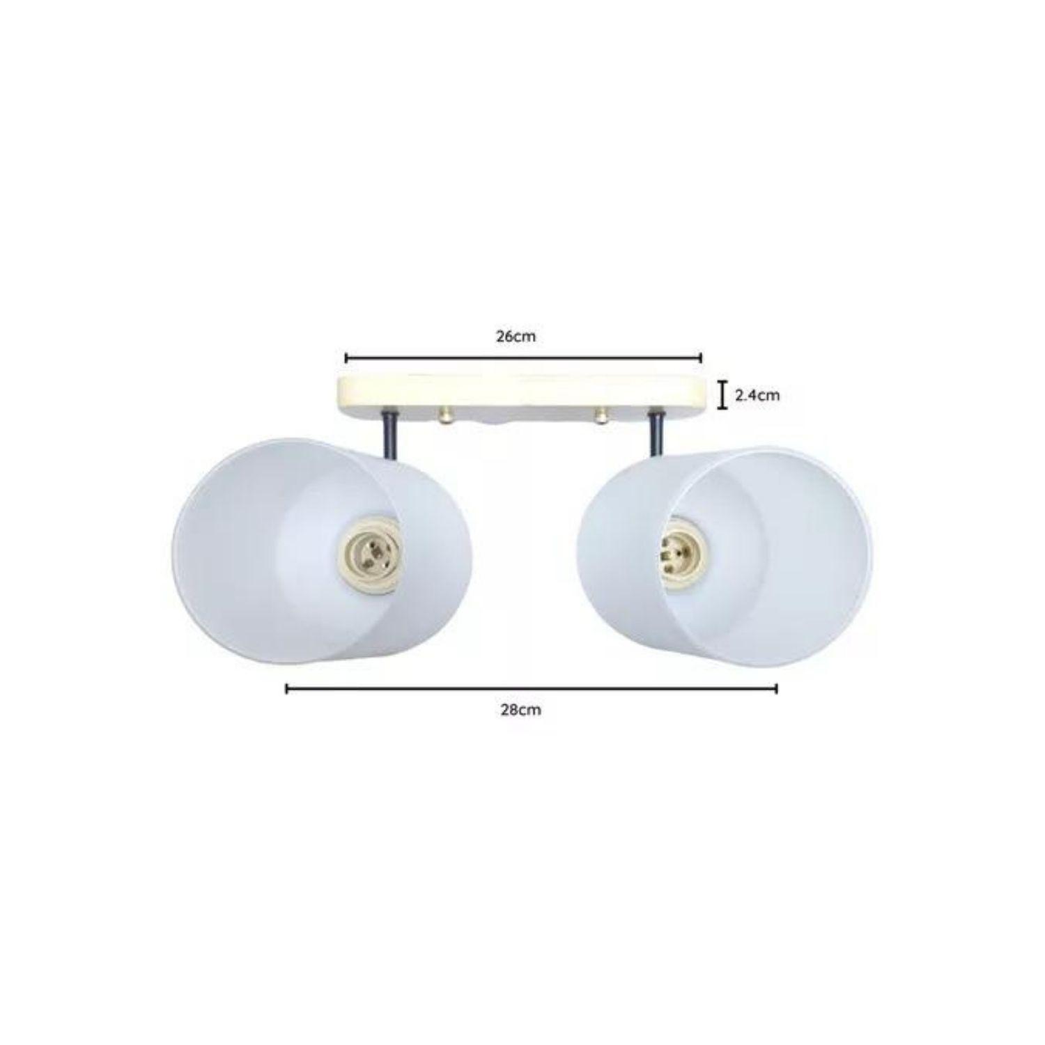 PACK 2 LAMPARA APLIQUE DOBLE PORTA AMPOLLETA E27 LUSITANIA-3