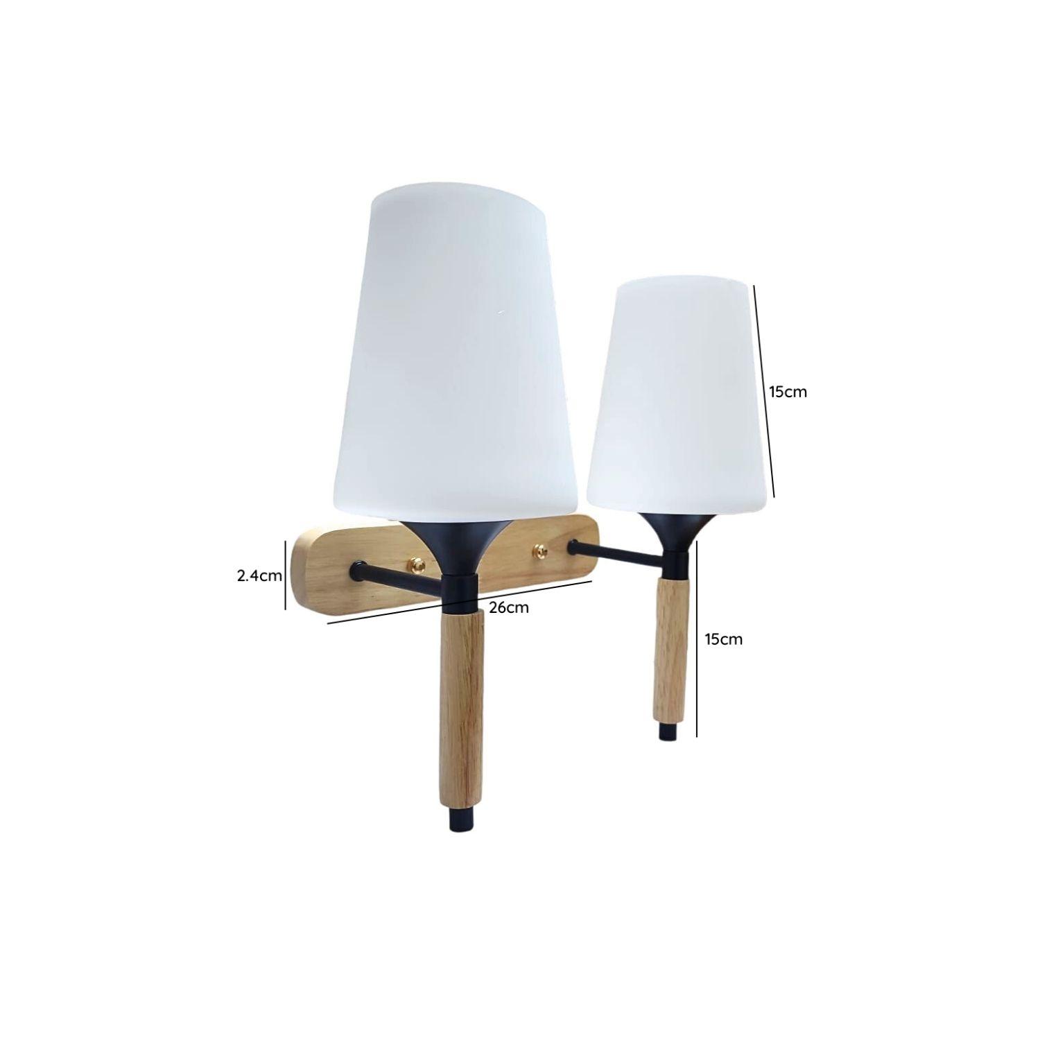 PACK 2 LAMPARA APLIQUE DOBLE PORTA AMPOLLETA E27 LUSITANIA-4
