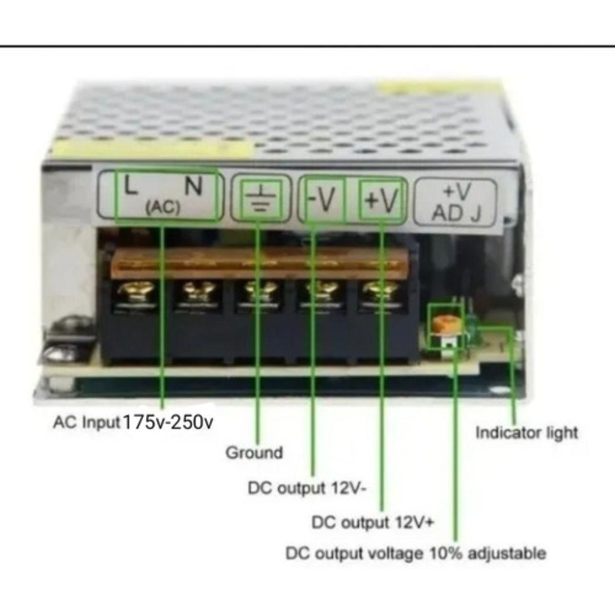 Fuente De Poder Transformador 12v 5amp60w Switching Camaras-3