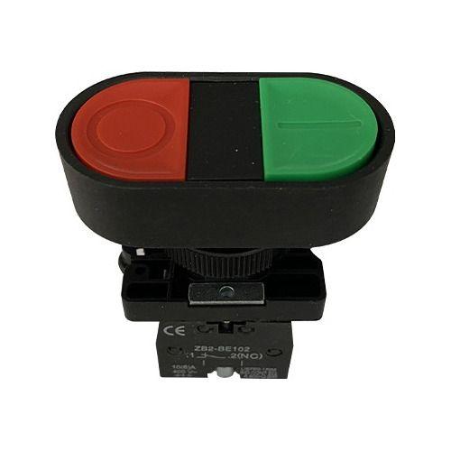 Pulsador Doble 22mm Verde/rojo 1no / 1nc-0