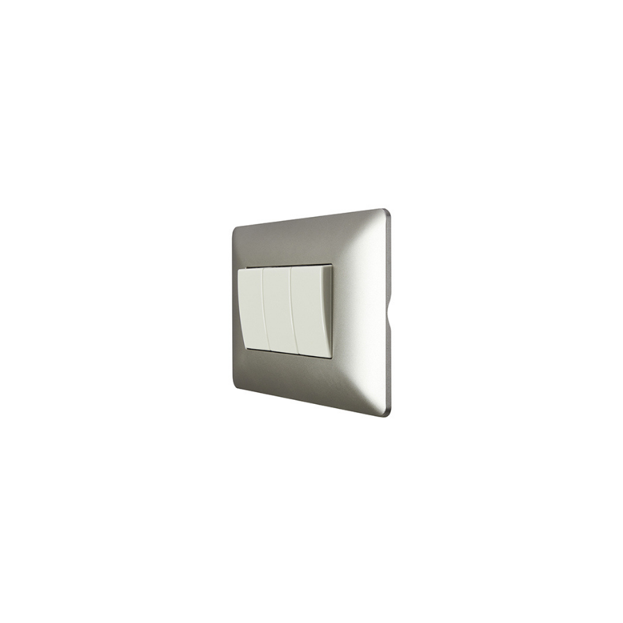Interruptor Triple 220v Certificado Encendido Apagado Sec Stanford Champagne-1
