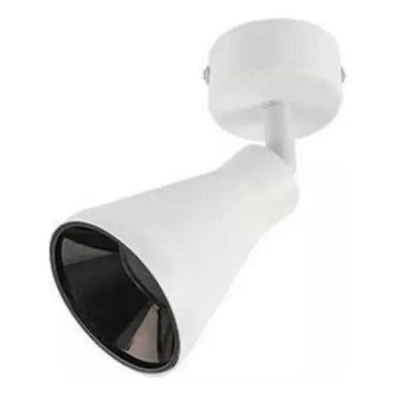Aplique Blanco Porta Ampolleta Dicroica GU10 Dirigible Blanco (Luz cálida)-0