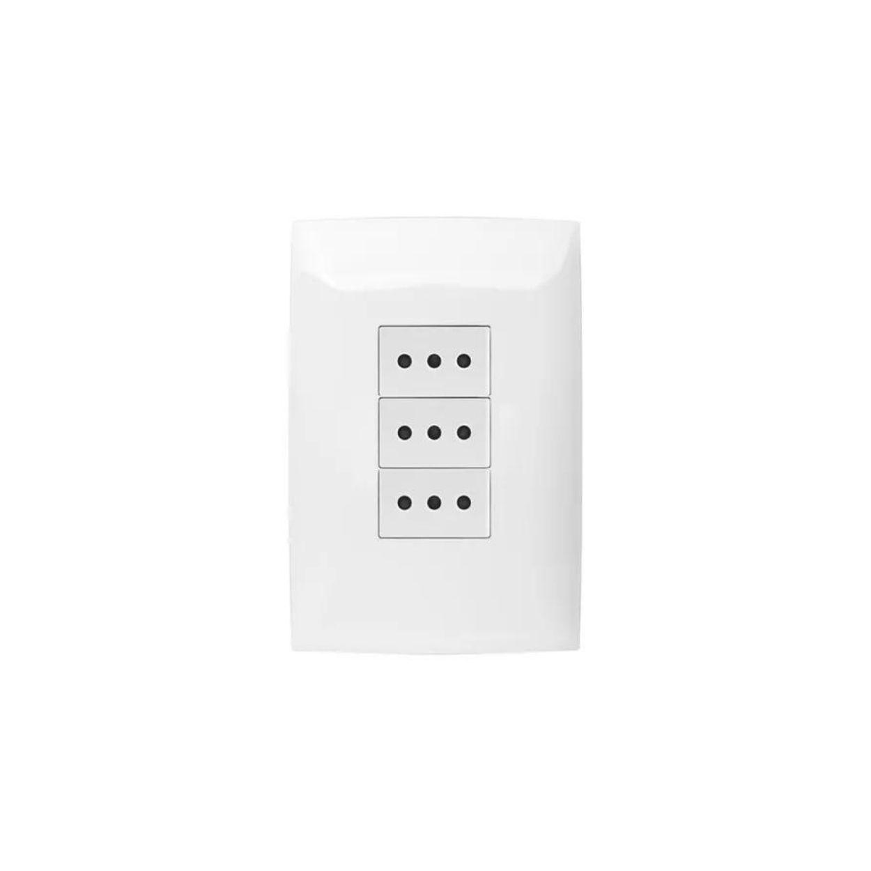 Tomacorriente Enchufe Hembra Triple Blanco 220v Certificado-1