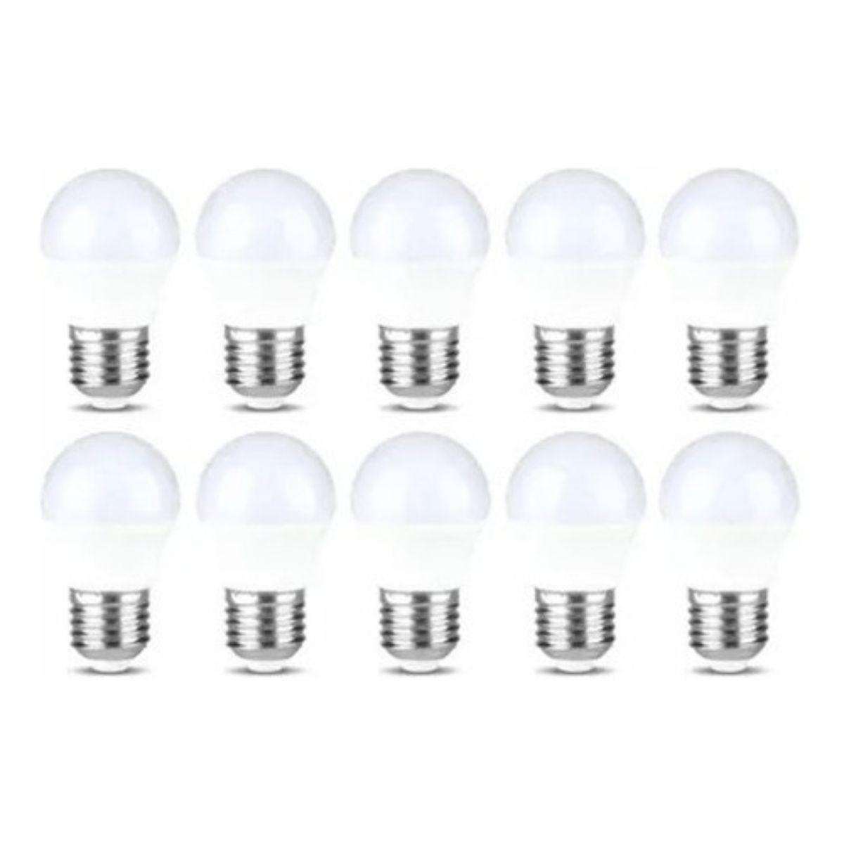 Pack 10 Ampolleta Led Mini Bola E27 Rosca Normal 5w G45 Sec-2
