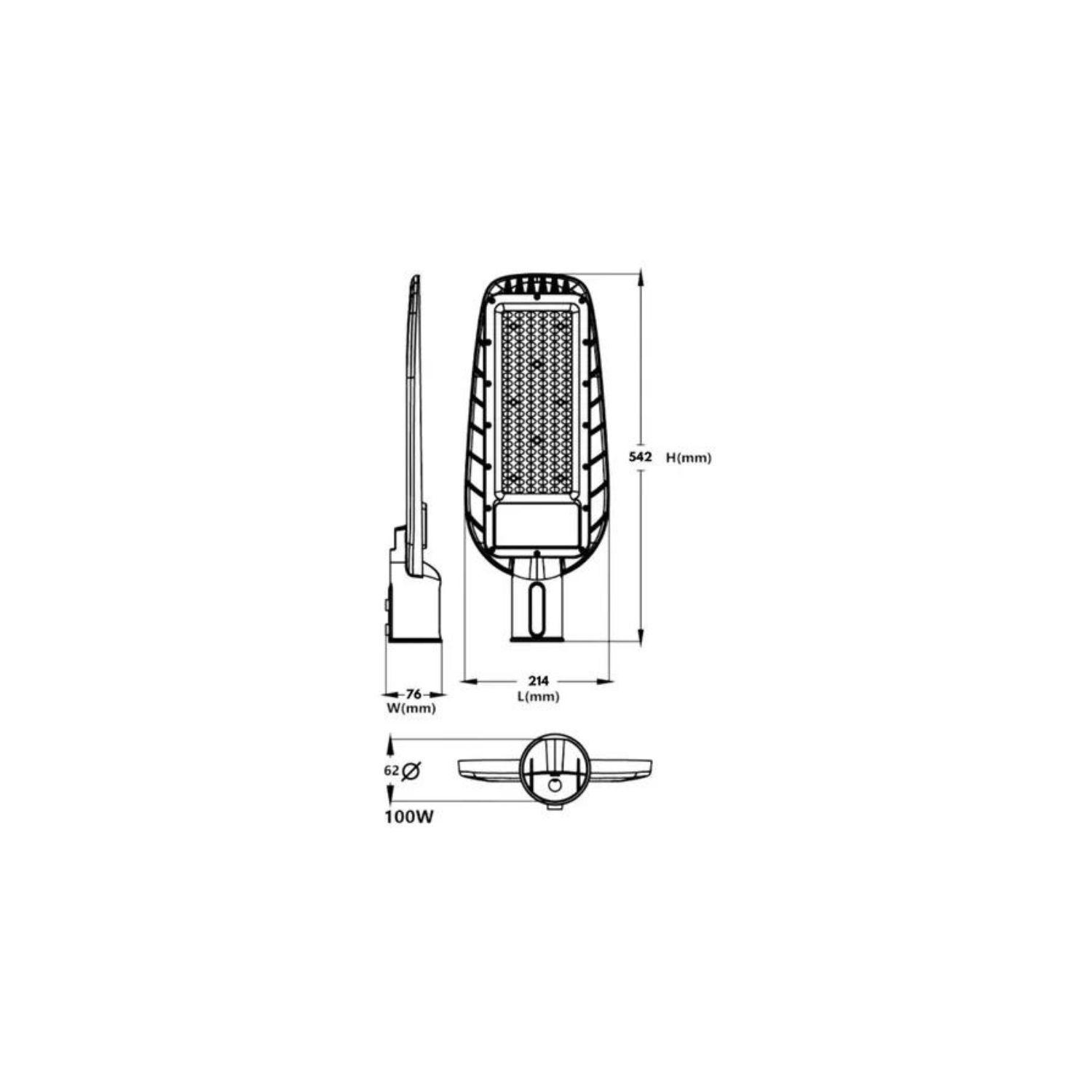 Luminaria Publica Alumbrado Slim 150w Luz Fría Certificada-5