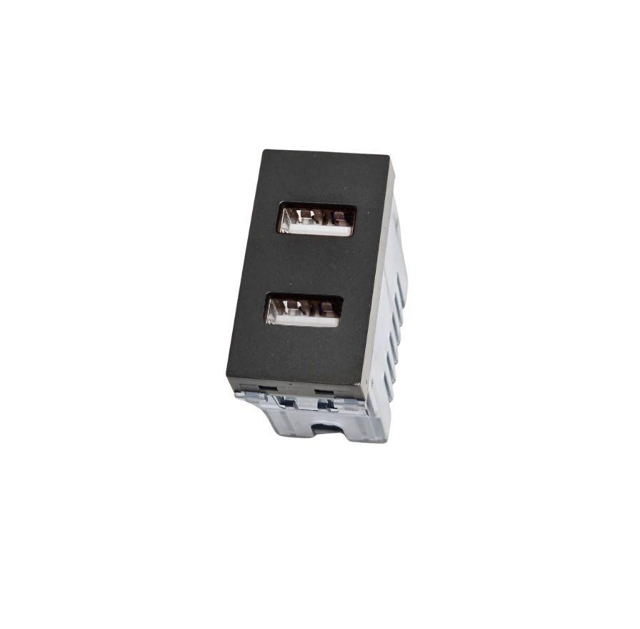 Modulo Toma USB Doble Tipo A Stanford Sec Grafito-0