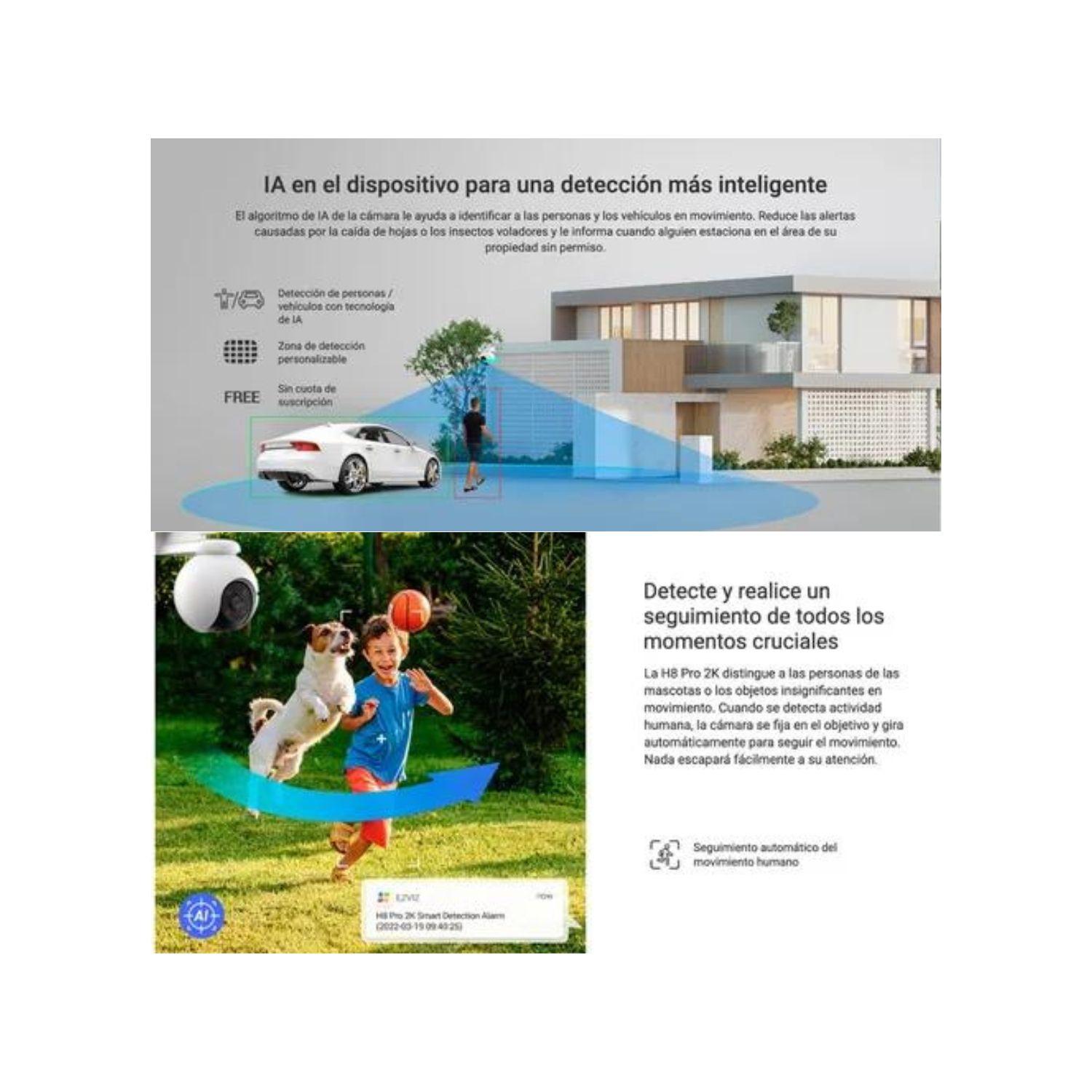 Camara Ip Wifi H8 Pro 2k Luz Y Audio Ezviz Domo 360 Visión-1