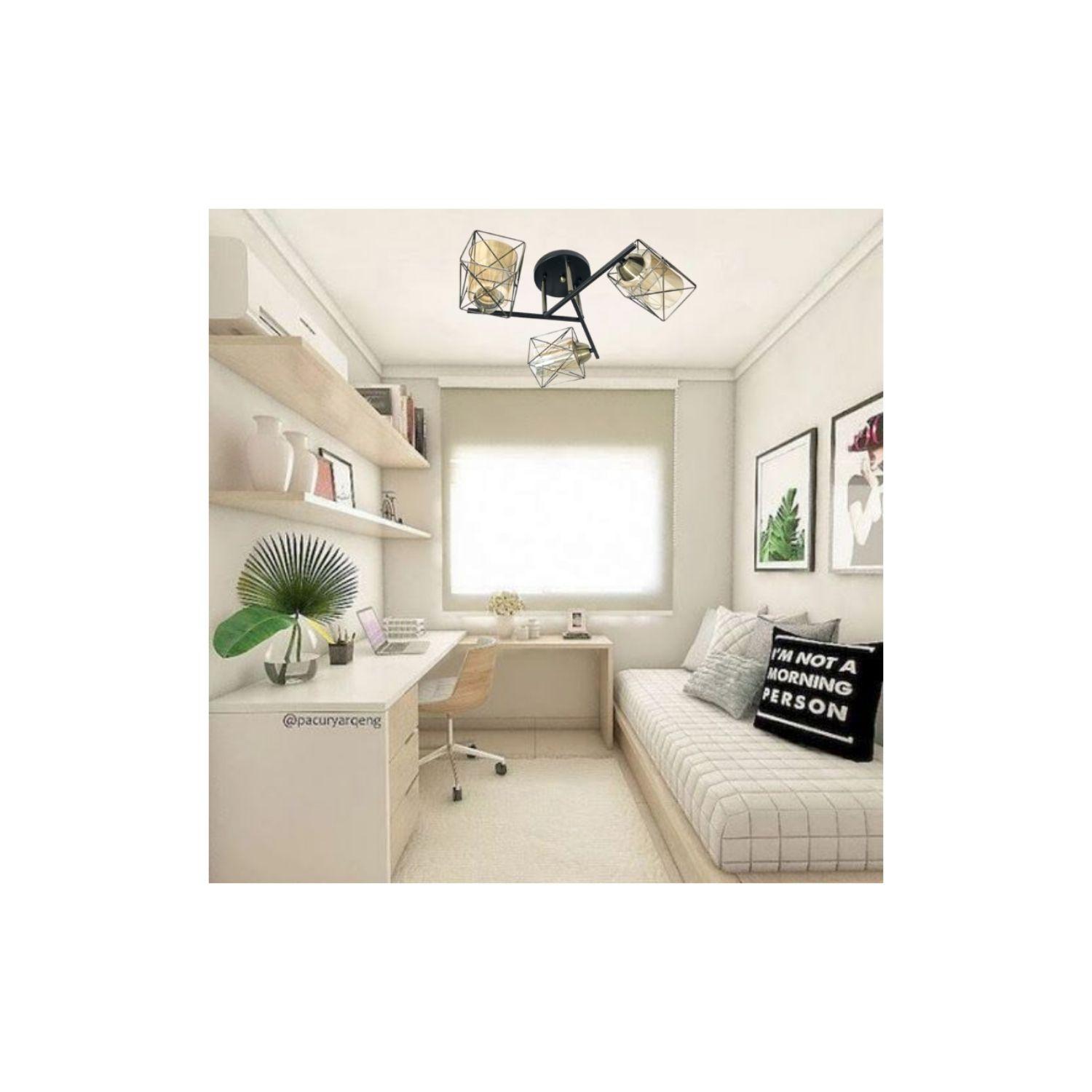 PACK 2 APLIQUE  COBRE TRIPLE E27 LED ZIBAL KONNERGIE DEUS-2