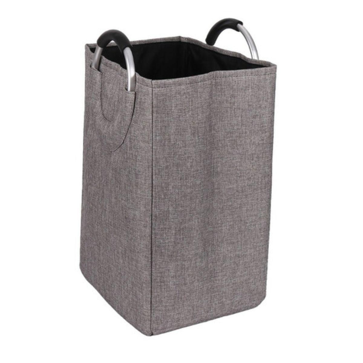 Cesta De Ropa Sucia Plegable Grande Mango De Metal Laundry-2