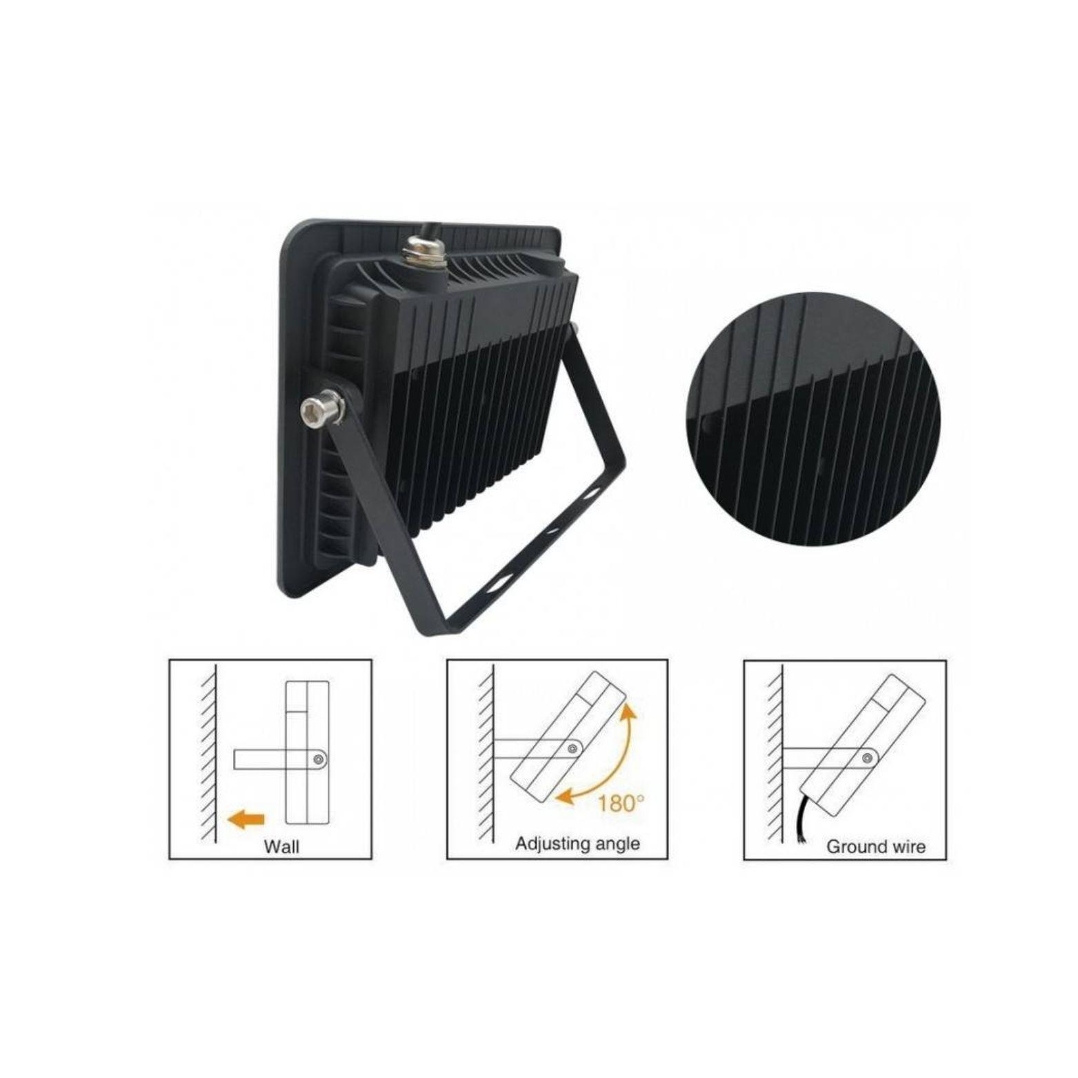 Foco Proyector De Area Led 10w Exterior Seguridad Perímetro-2