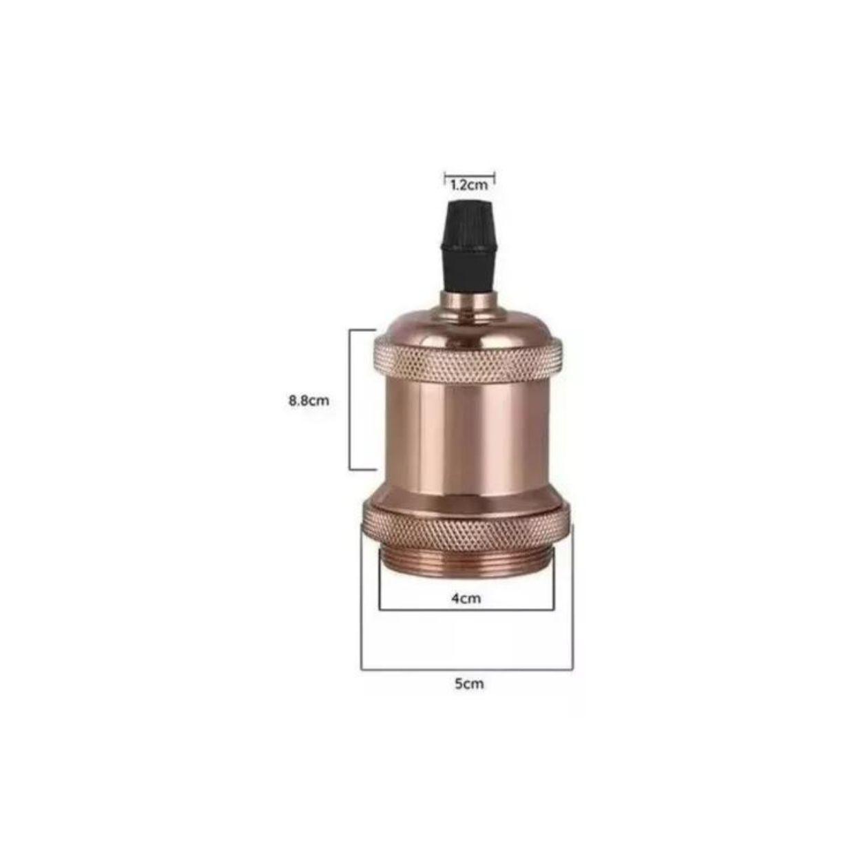 Pack X3 Soquete Colgante Deco Vintage E27 Bronce O Grafito-4