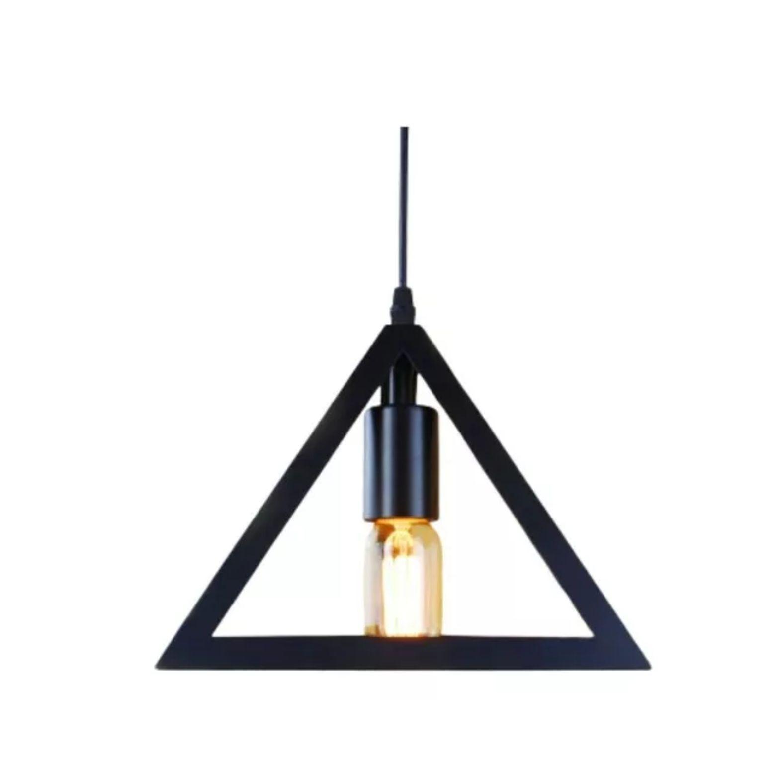 Lampara Colgante De Fierro  Triangulo Industrial  E27-5