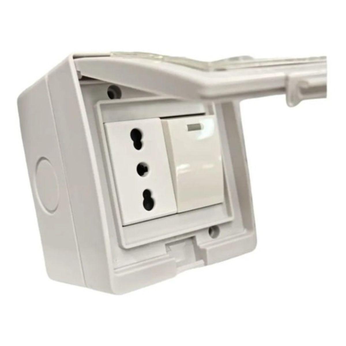 Interruptor 9/12 Tomacorriente 10/16 Simple Hydrobox Sec-1