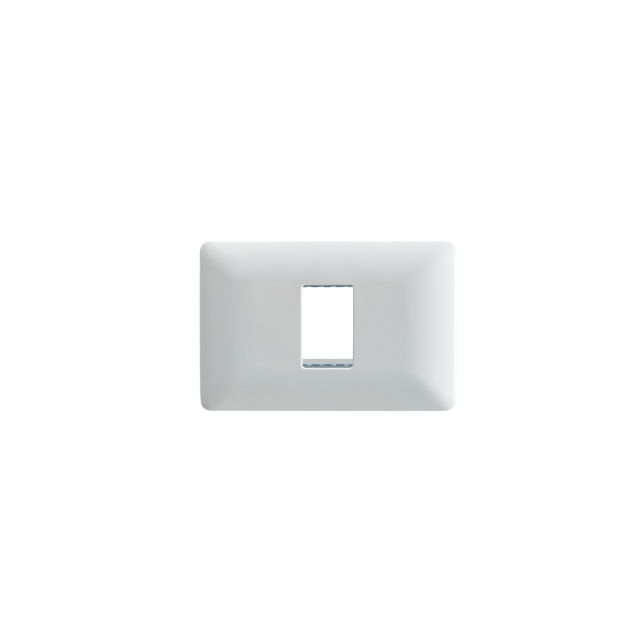 Placa Simple Base Soporte Modulo Tomacorriente Interruptor Stanford Blanco-0
