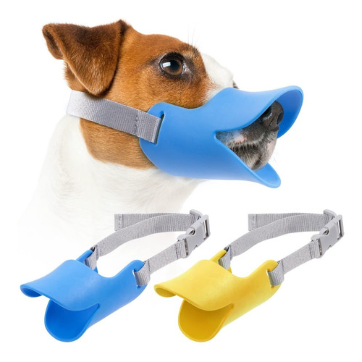 Bozal Protector Seguridad Para Perros Flexible Diseño Pato-1