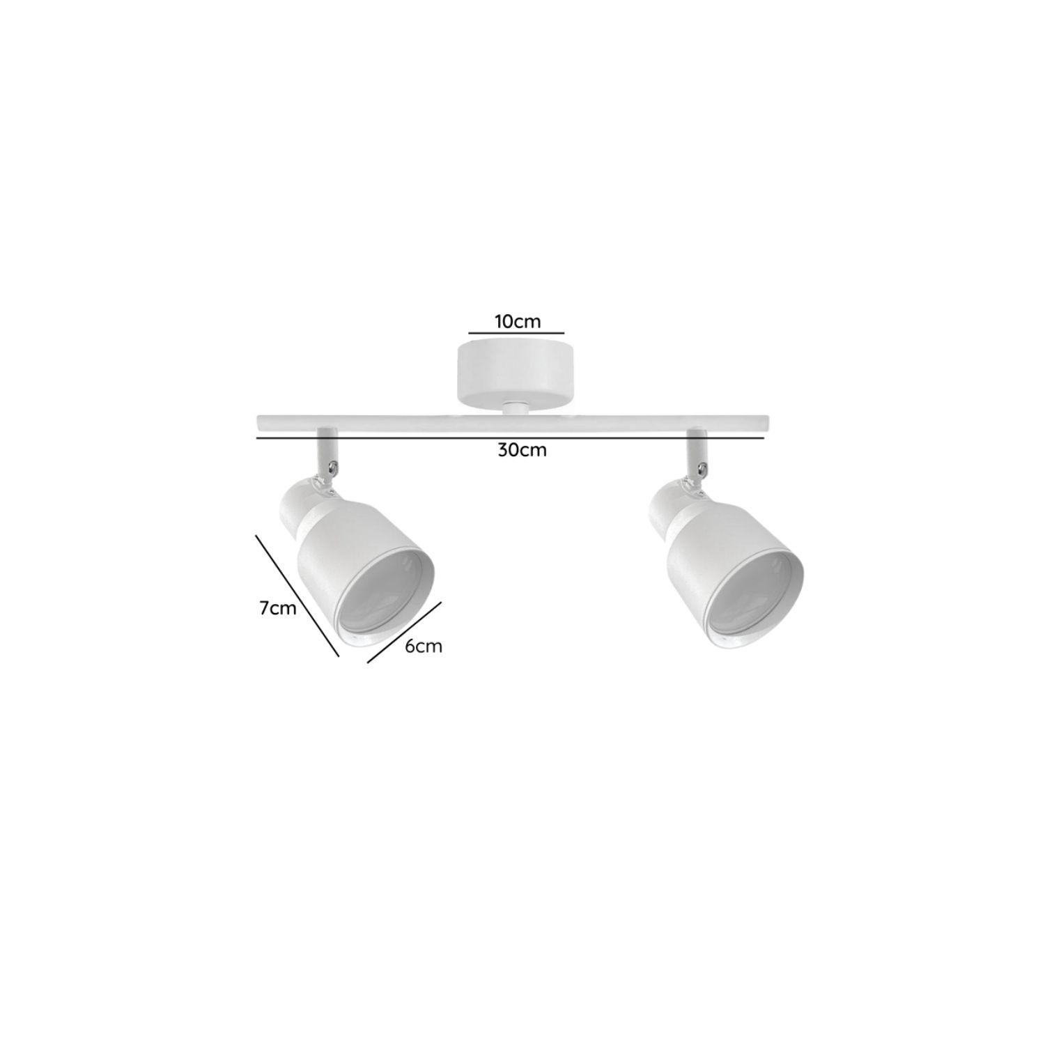 Aplique Foco Porta Ampolleta Doble Gu10 Moderno Dirigible-3