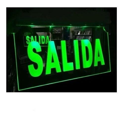 Luz Led Letrero Señalética Emergencia Salida Sec 0.3w 8.3lm-3