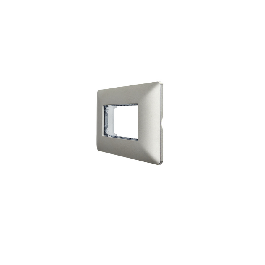 Placa Triple Base Para Modulo Tomacorriente Interruptor Stanford Champagne-1