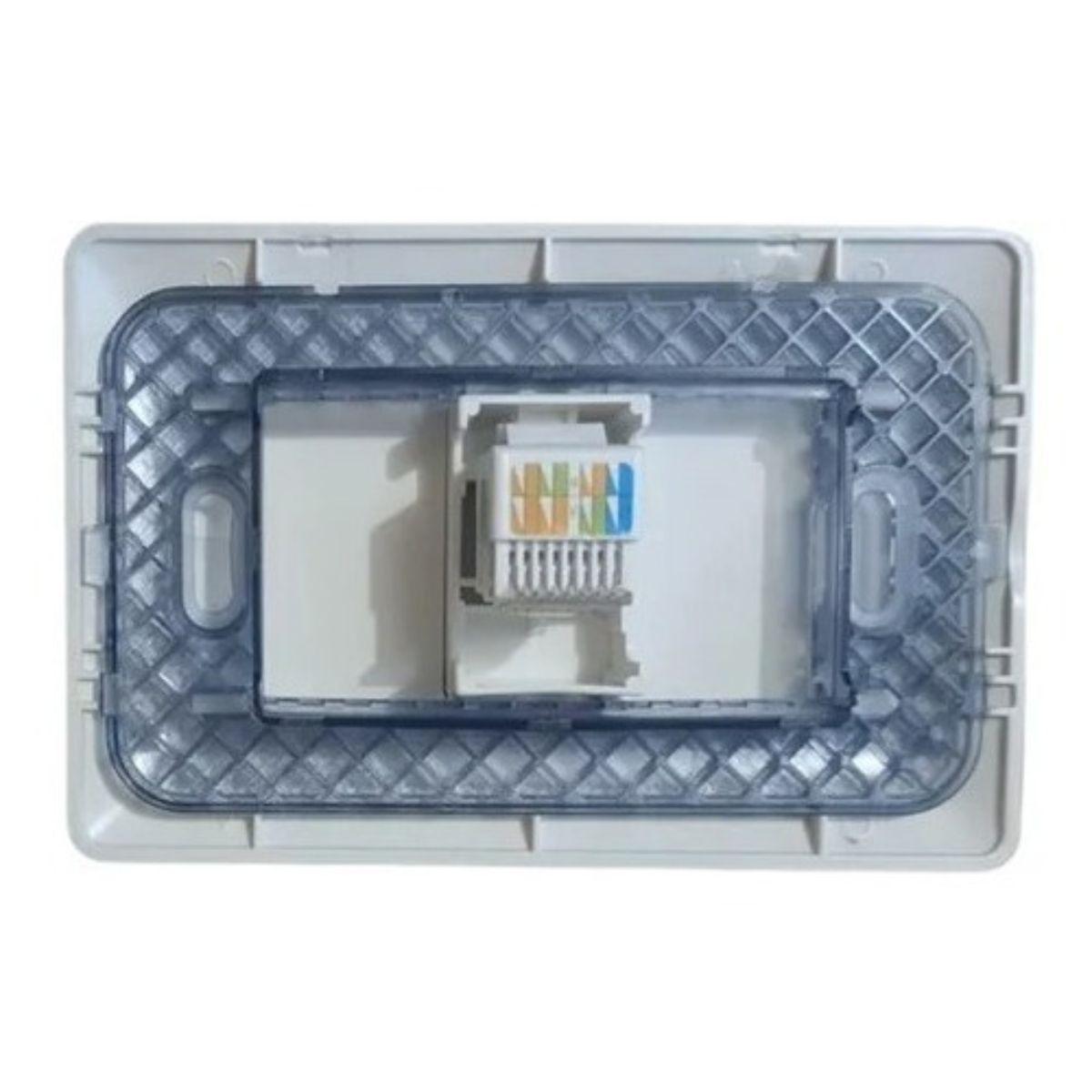 Toma Rrj45 Ethernet Red Internet Blanco Oficina Hogar-1