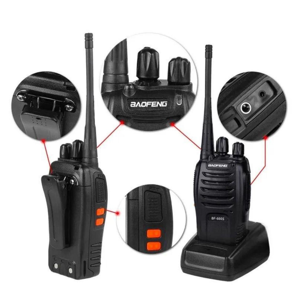 RADIO TRANSMISOR 2 VÍAS WALKIE TALKIE BAOFENG BF-666S-2