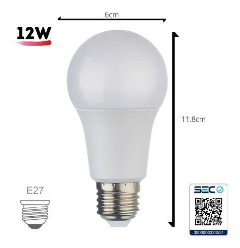 Ampolleta Led Base Rosca Normal E27 12w Sec-1