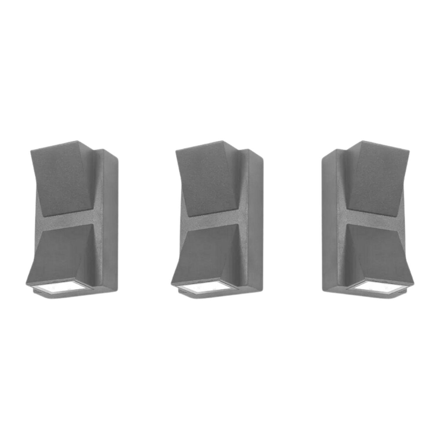 PACK 3 APLIQUE LED DOBLE EXTERIOR IP54 3000K KAPELLE-0