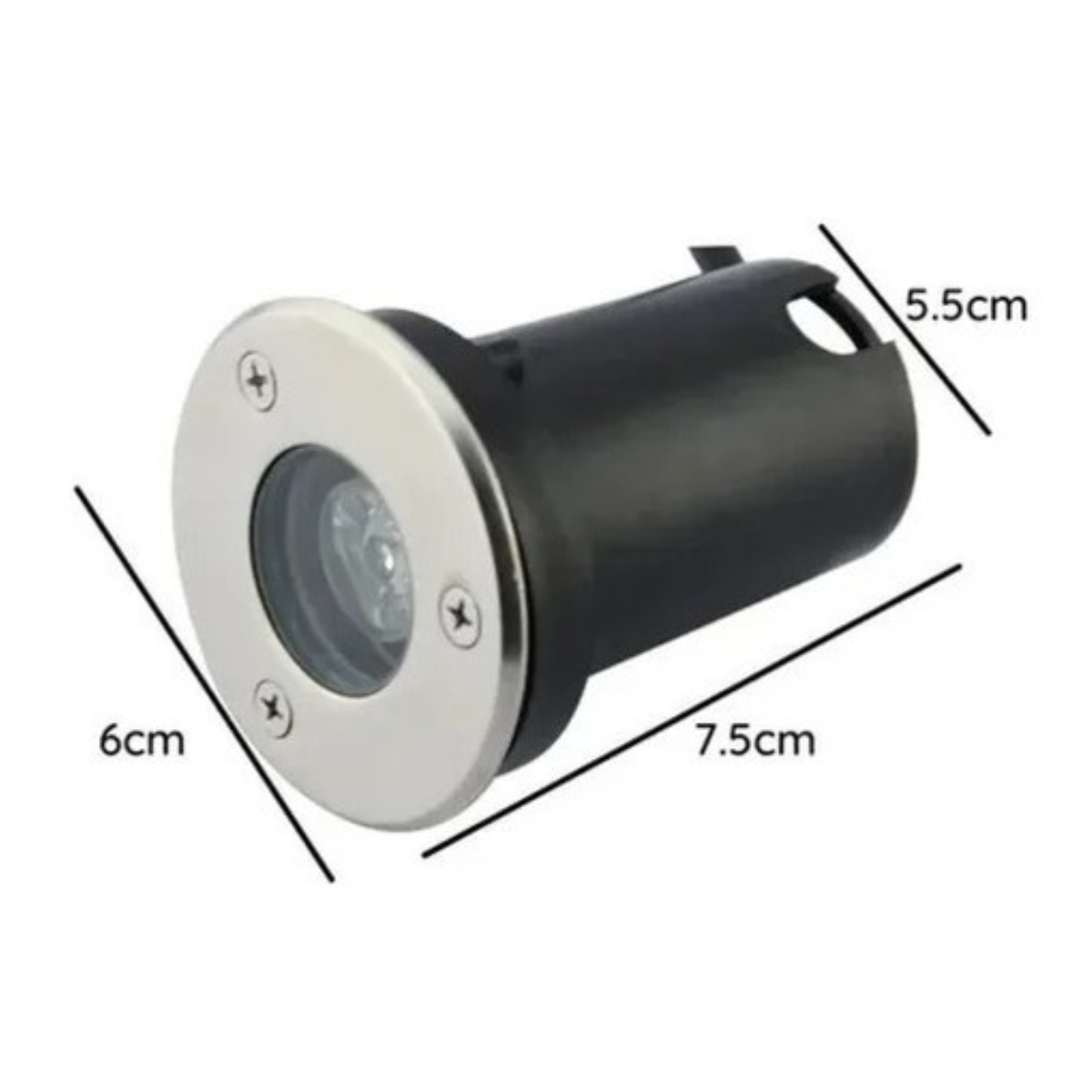 Foco Luces Led Embutido Empotrable De Piso Escala 1w Acero-1