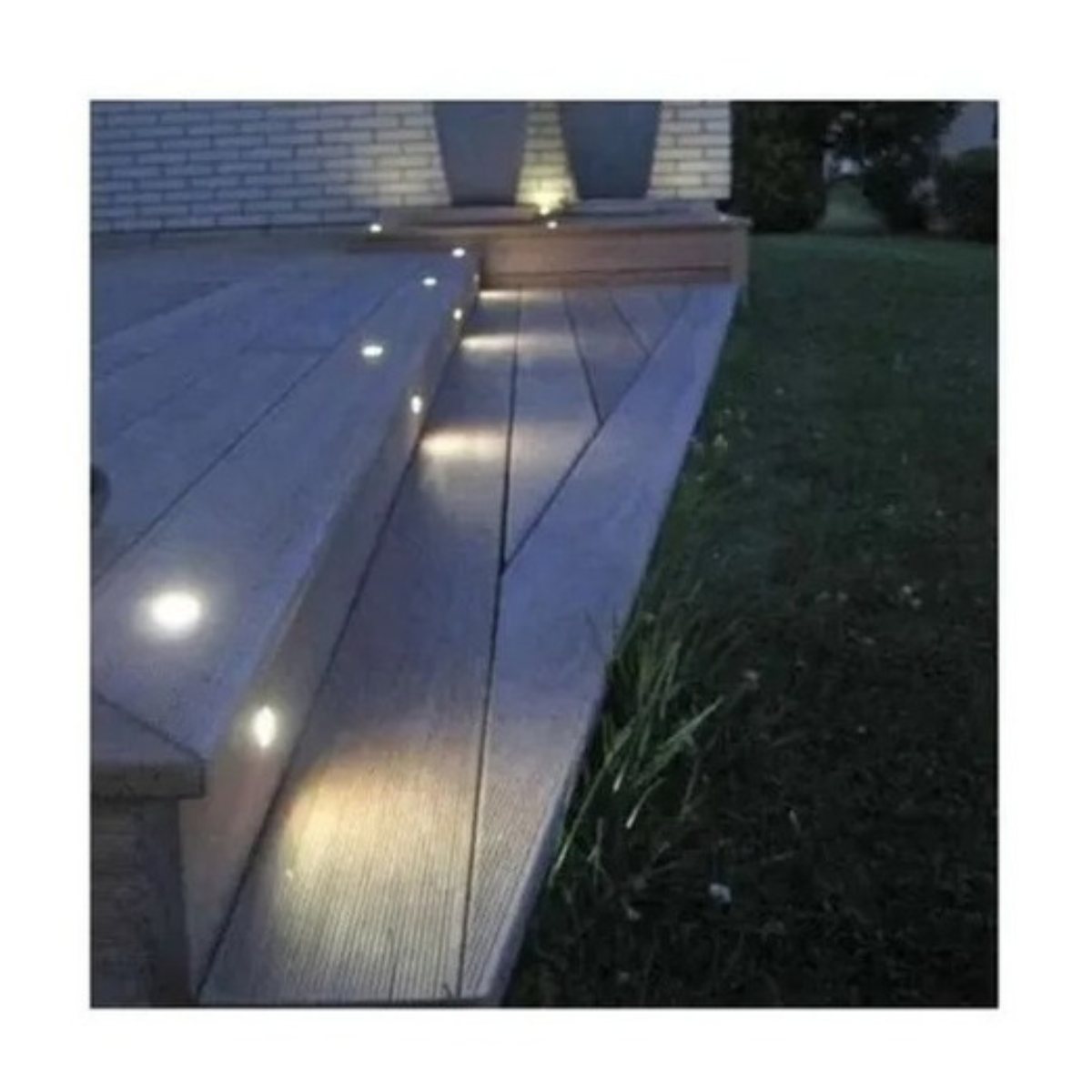 Foco Luces Led Embutido Empotrable De Piso Escala 1w Acero-2