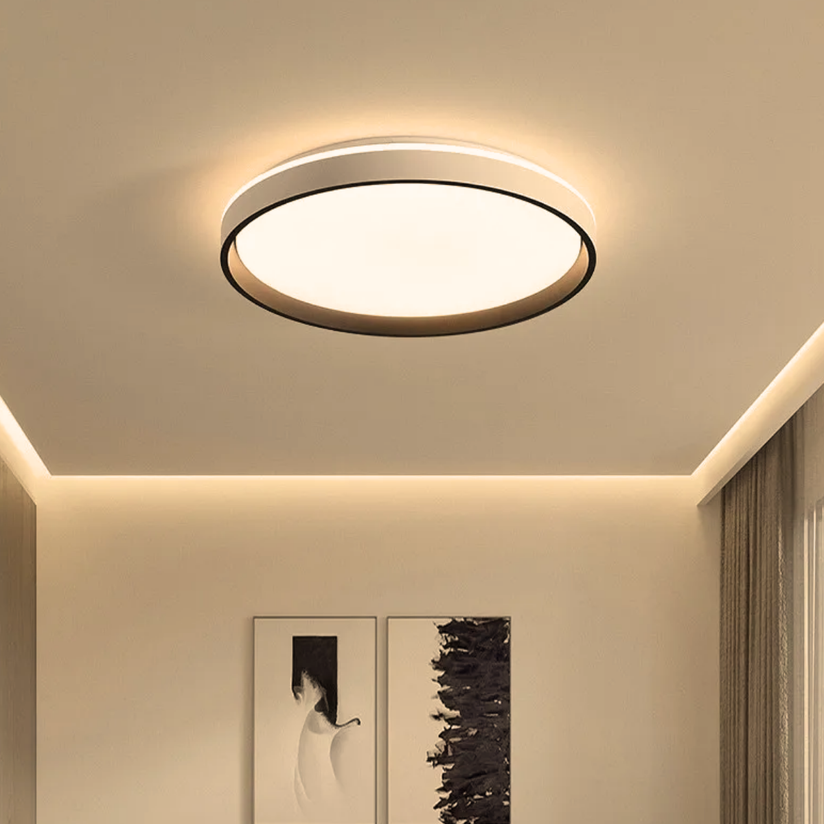 Lámpara Led 96W 50CM Redonda Sobrepuesta Elegante + Control-4