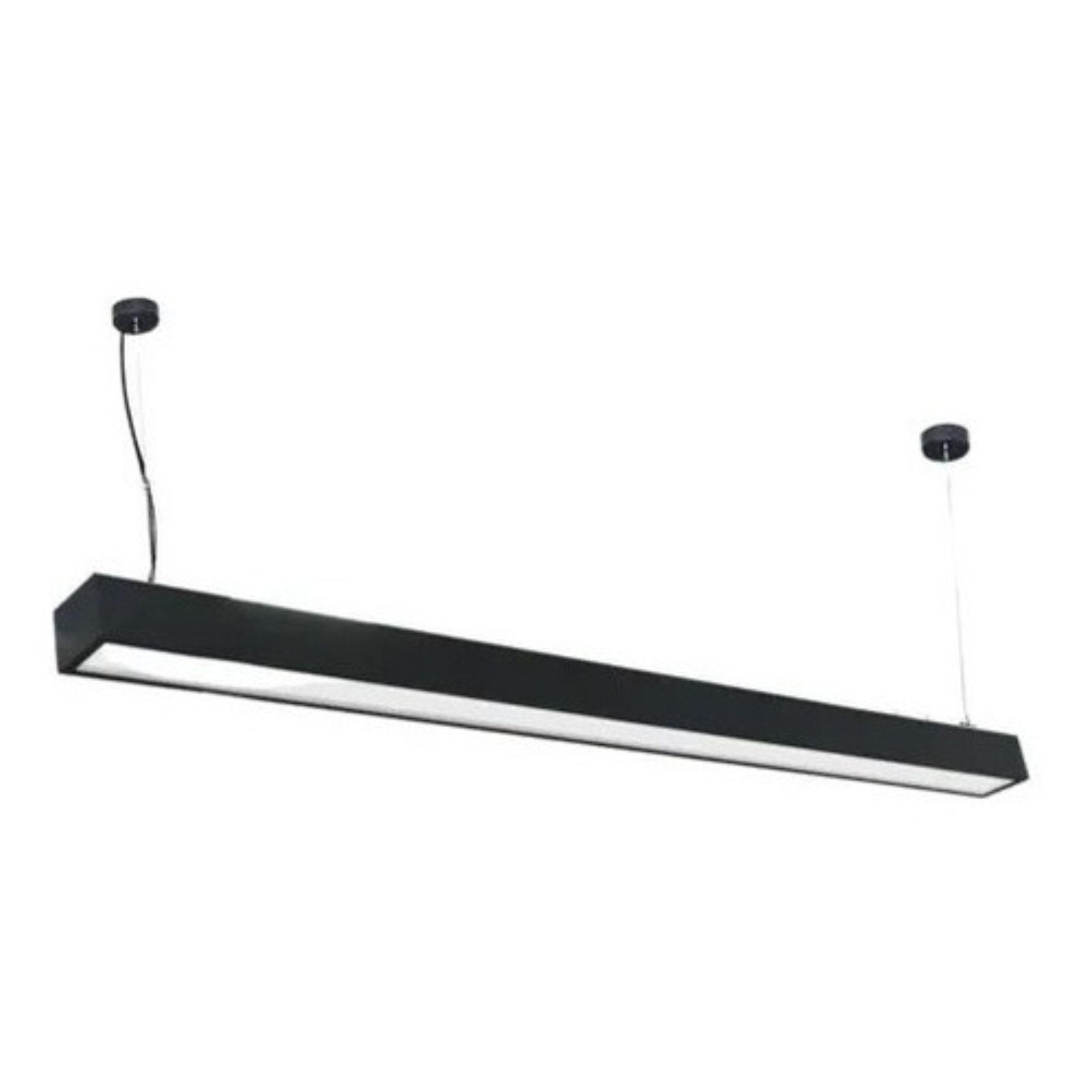 Lampara Led Lineal Colgante Negro 20w Decorativo Empavonado-0