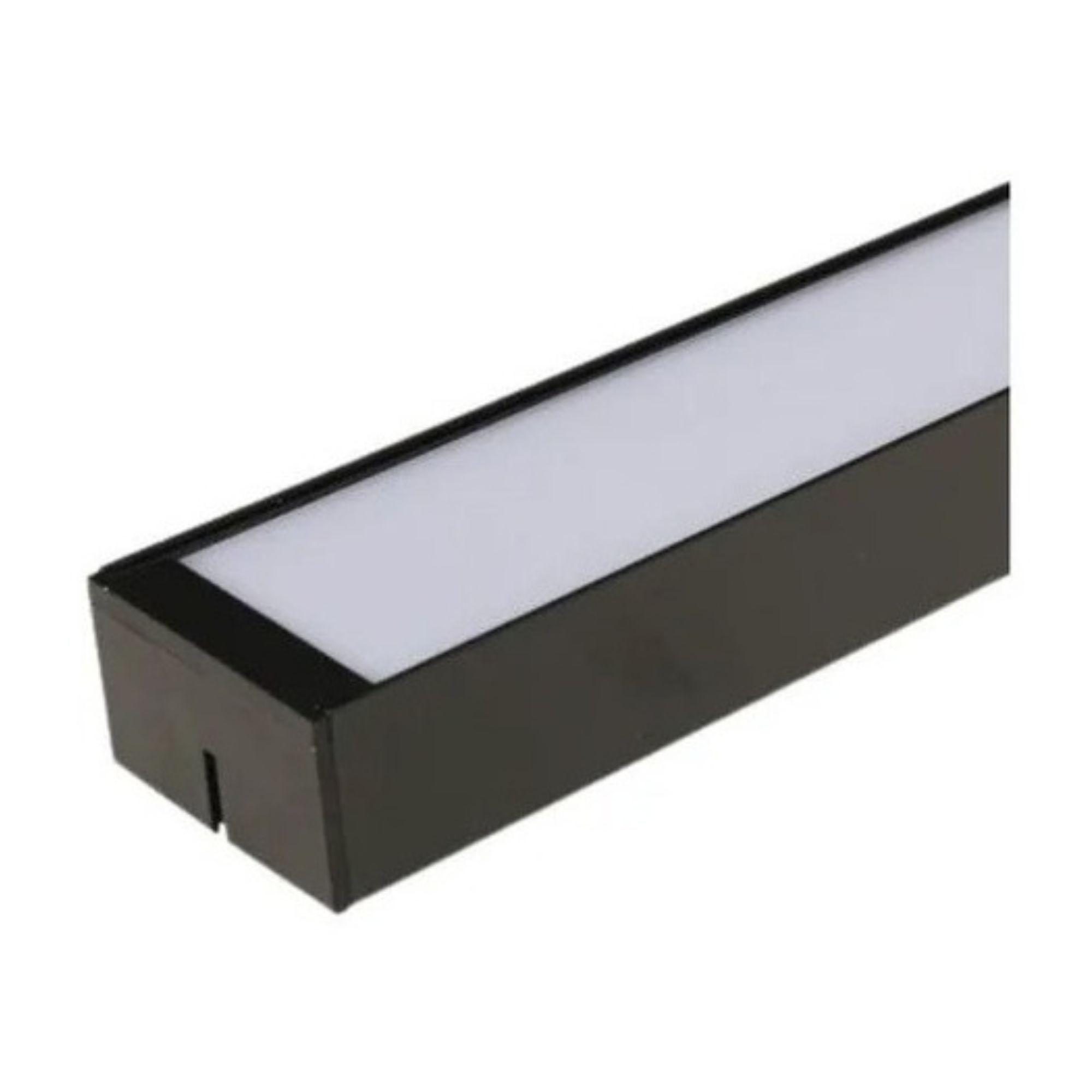 Lampara Led Lineal Colgante Negro 20w Decorativo Empavonado-2