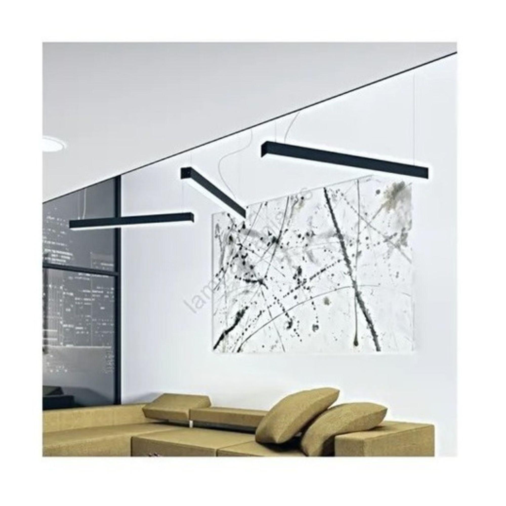 Lampara Led Lineal Colgante Negro 20w Decorativo Empavonado-4