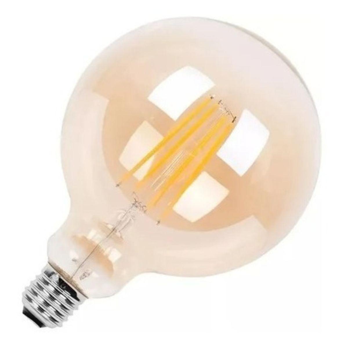 Ampolleta Led G80 Vintage Filamento 8w E27 2700k Ambar-0