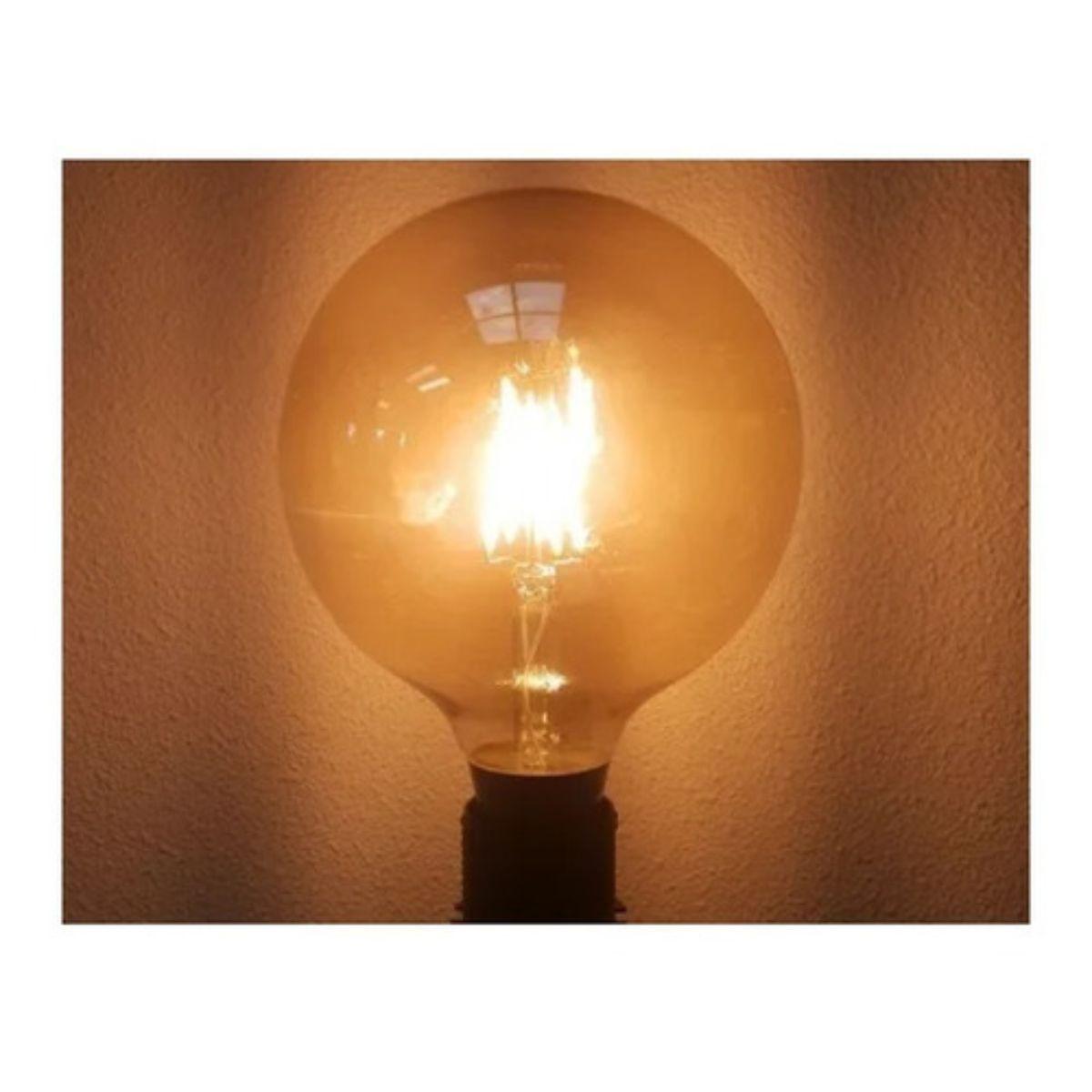 Ampolleta Led G80 Vintage Filamento 8w E27 2700k Ambar-3