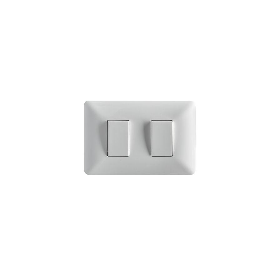 Interruptor Doble 220v Encendido Apagado Certificado Stanford Sec Blanco-0