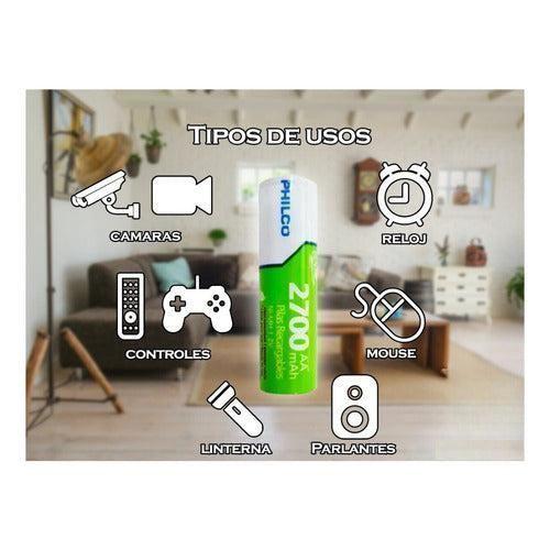 Pila Recargable AA 2700mAh Philco | Pack Multiusos-1