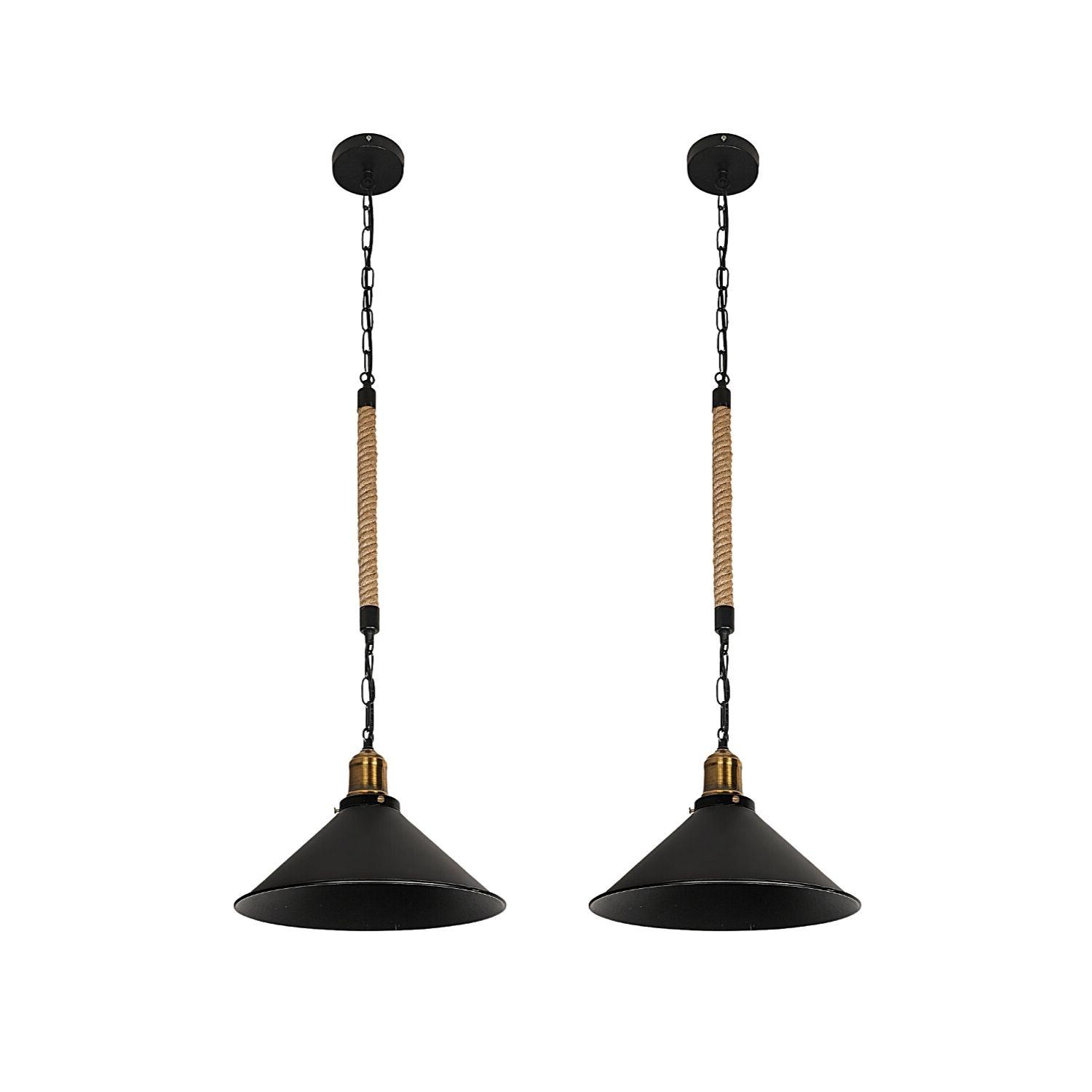 PACK 2 LAMPARA TECHO YUTE PORTA E27 CHARA KONNERGIE DEUS-0