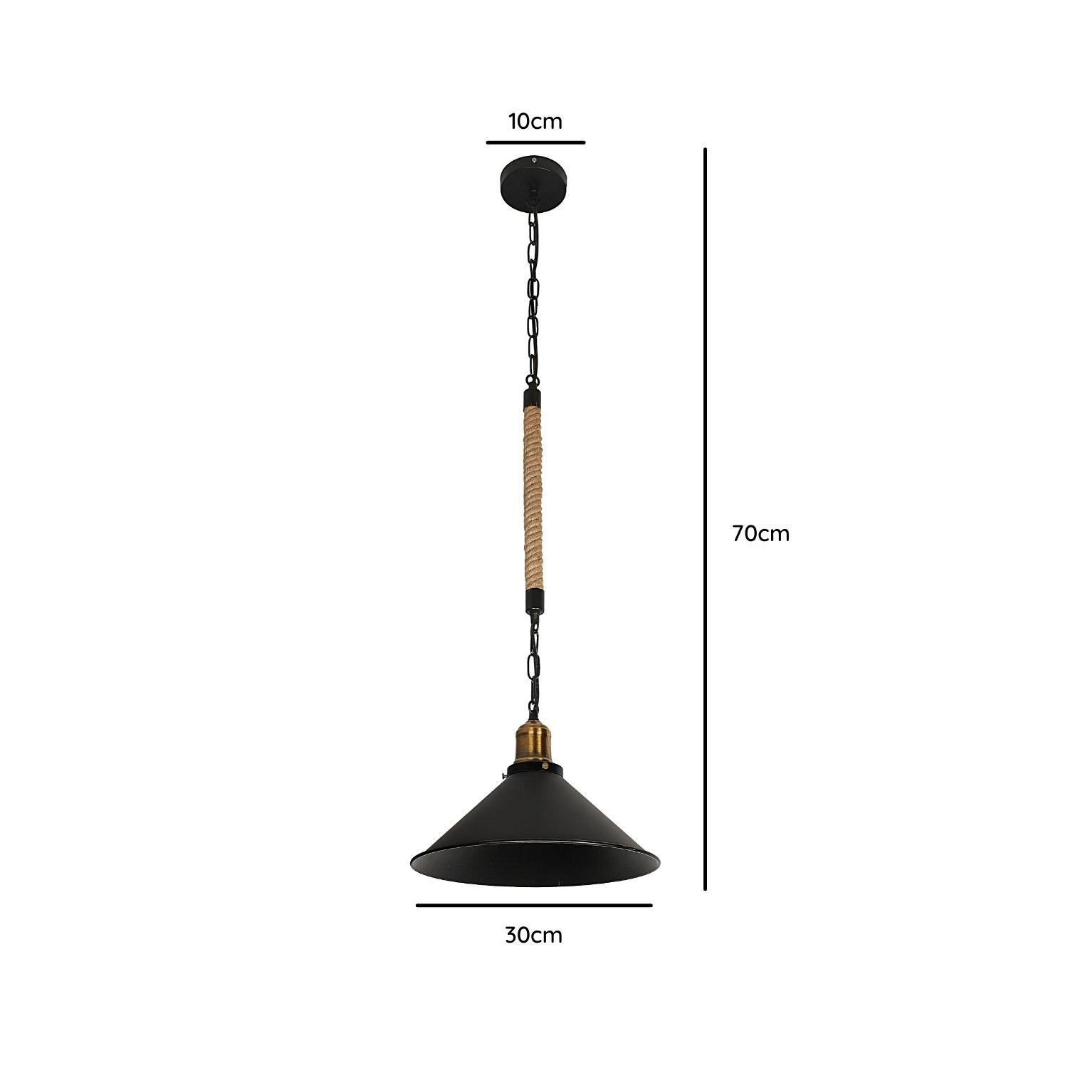 PACK 2 LAMPARA TECHO YUTE PORTA E27 CHARA KONNERGIE DEUS-3