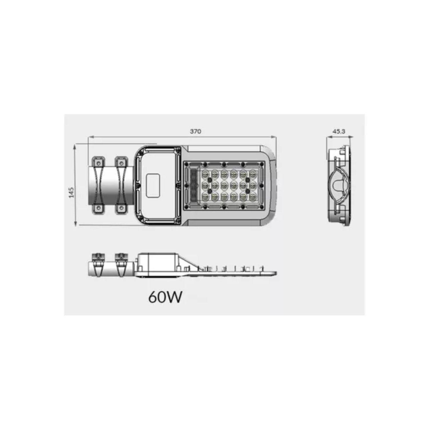 Luminaria Publica Alumbrado Slim Led 60w Luz Fria Sec Ip65-4