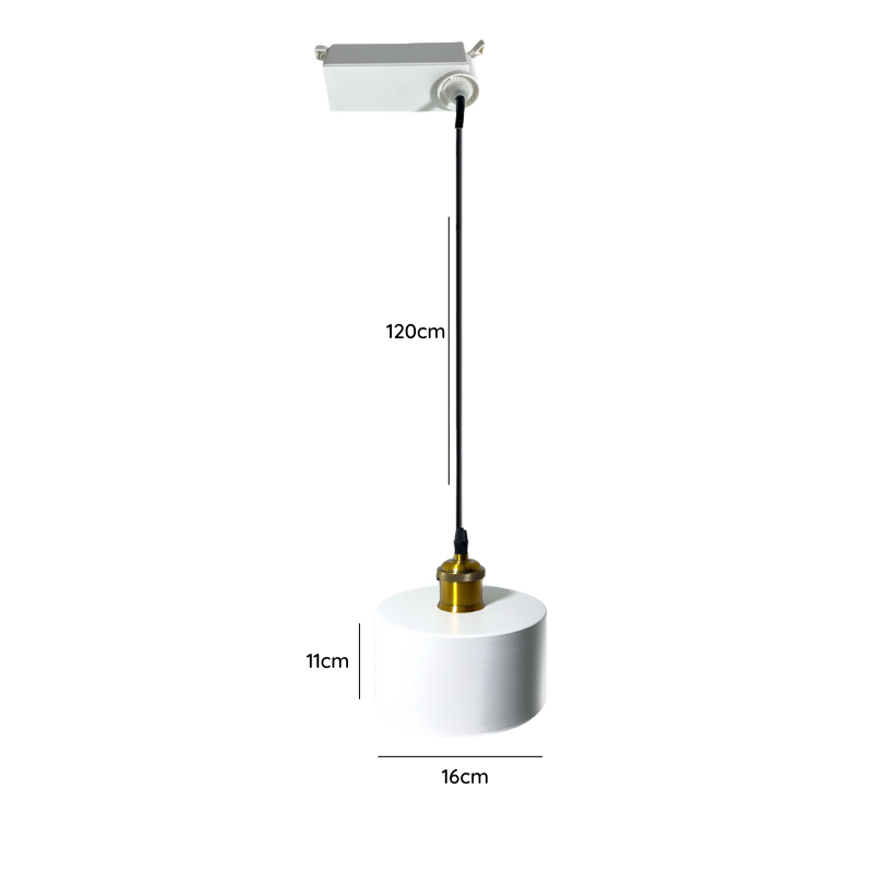 LAMPARA DE TECHO BLANCO NEGRO PORTA AMPOLLETA E27 DECORATIVA-2