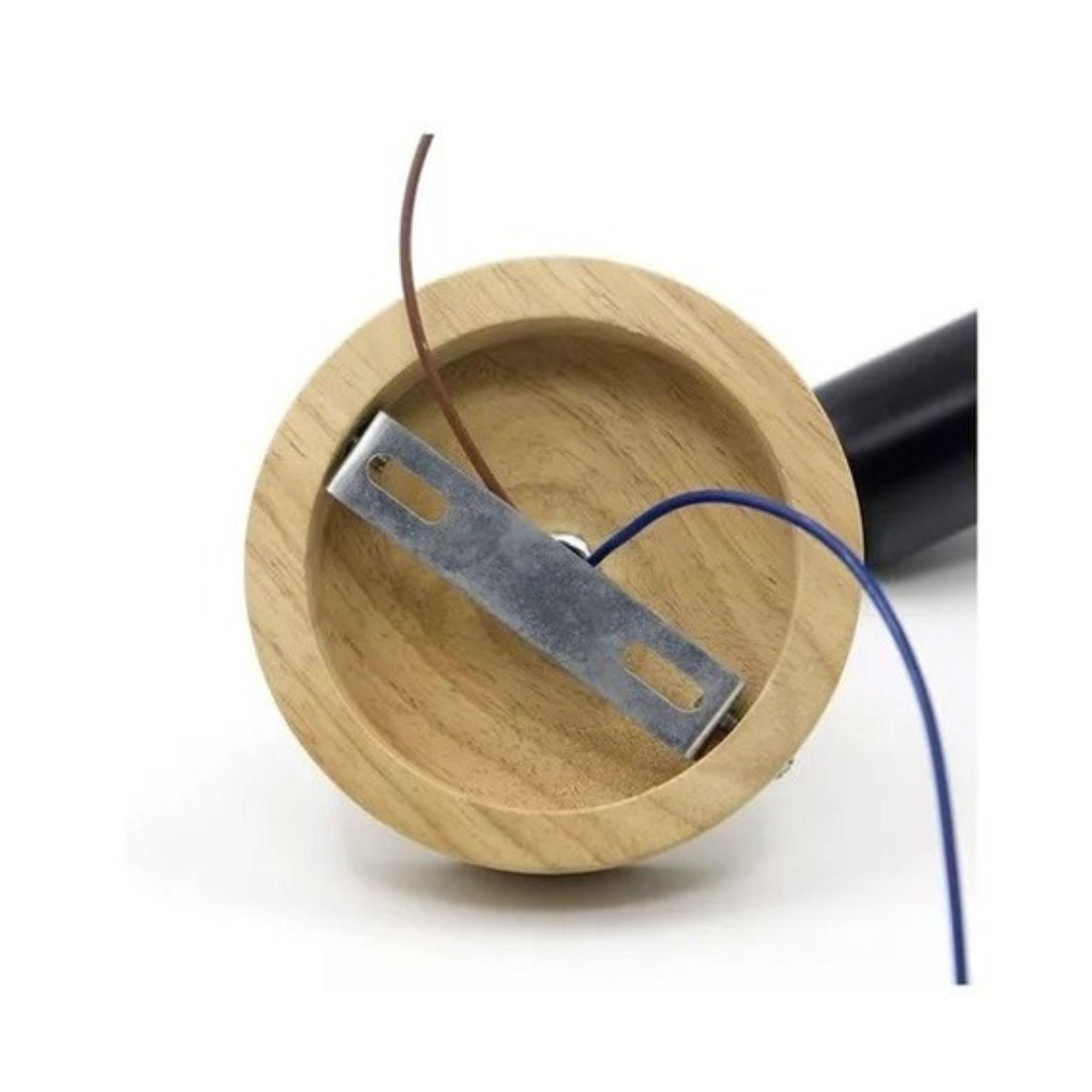 Aplique Lampara Foco Led Muro Madera E27 Decoracion Moderno-4