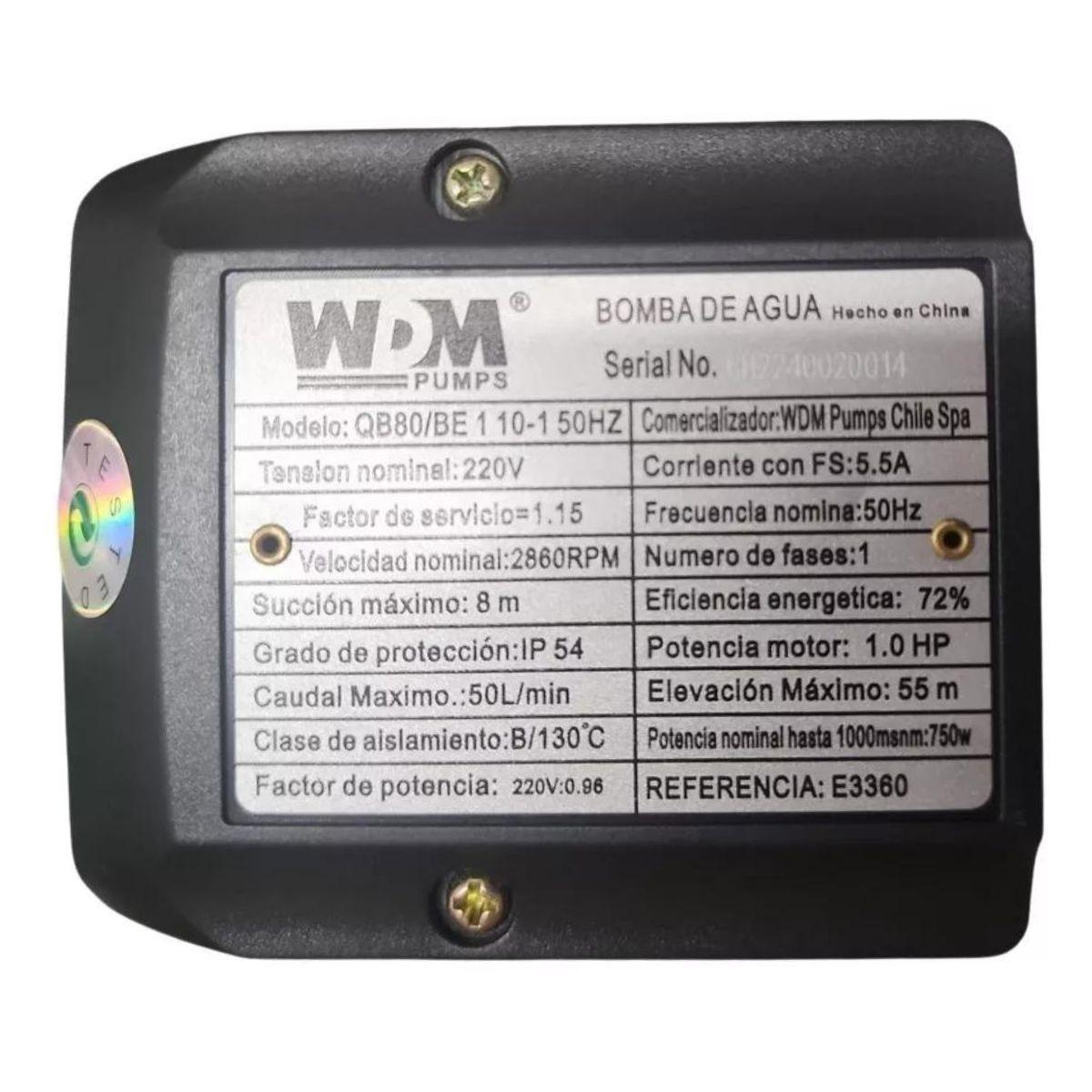 Presurizador Bomba Agua Periférica Centrífuga 1hp 220v-3